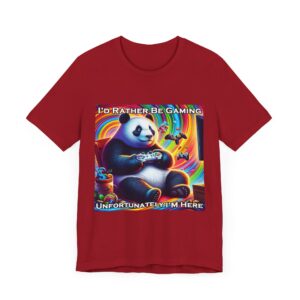 Chubby Panda - I'd Rather Be Gaming - Unisex T-Shirt