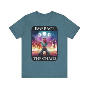 Triple Moon with Flames - Embrace the Chaos - Unisex T-Shirt