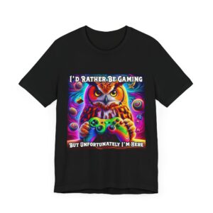 Gaming Owl - I’d Rather Be Gaming - Unisex Jersey T-Shirt