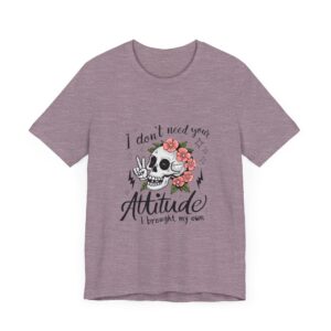 Floral Skull Attitude - Unisex T-Shirt