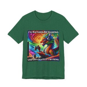 Colorful Dragon - I'd Rather Be Gaming - Unisex T-Shirt