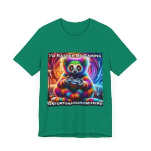 Colorful Lemur - I’d Rather Be Gaming - Unisex T-Shirt