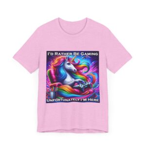 Unicorn - I'd Rather Be Gaming - Unisex T-Shirt