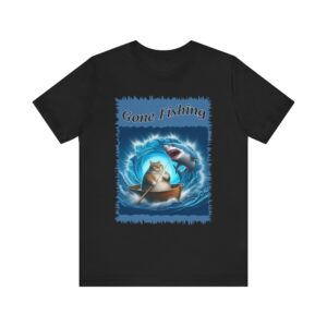 Gone Fishing Cat - Unisex T-Shirt