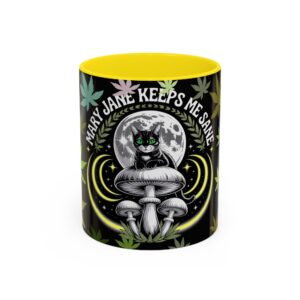 Black Cat Mary Jane Keeps Me Sane Coffee Mug - 11oz or 15oz