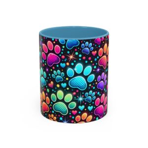 Colorful Paw Print Coffee Mug