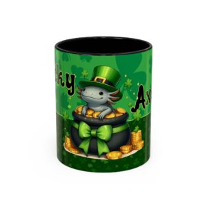 Lucky Axolotl Coffee Mug - St Patrick's Day - 11oz or 15oz