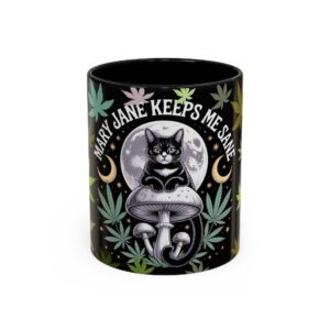 Mary Jane Keeps Me Sane Coffee Mug - 11oz or 15oz - Cat