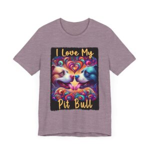 Colorful Pit Bull Love Tee - Perfect for Dog Lovers - Unisex