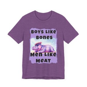 Boys Like Bones Men Like Meat - Graphic Hippo T-Shirt - Unisex