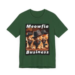 Cat Lover's Meowfia Business Tee - Fun Pet Humor T-Shirt - Unique Gift for Cat Owners