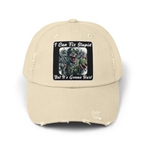 I Can Fix Stupid But It's Gonna Hurt - Distressed Cap - Zombie Military