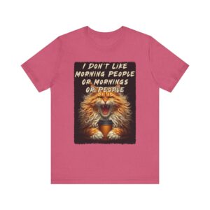 I Don't Like Morning People - Mad Coffee Cat - Unisex T-Shirt