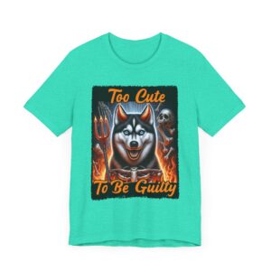 Devil Husky - Too Cute to Be Guilty - Unisex Jersey Short Sleeve Graphic Tee