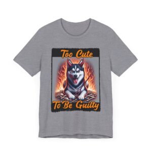 Too Cute To Be Guilty - Devil Husky - Cool Graphic Tee