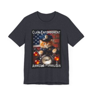 Cute Cat Cop Tee - Claw Enforcement - Unisex T-Shirt