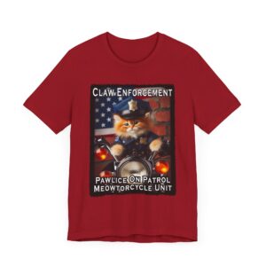 Funny Cat Police T-Shirt - Claw Enforcement - Cat Lover Gift