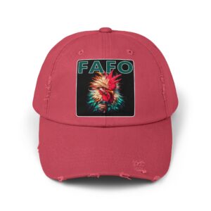 FAFO - Colorful Chicken - Rooster Graphic Distressed Cap