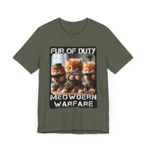 Fur of Duty Meowdern Warfare Tee - Funny Cat Shirt - Military Pet Apparel