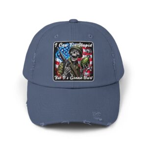 I Can Fix Stupid But It's Gonna Hurt - Distressed Cap - Military Skeleton