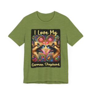 I Love My German Shepherd - Unisex T-Shirt - Hearts