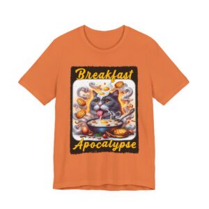 Breakfast Apocalypse Cat - Funny Cat T-Shirt - Unisex Graphic Tee