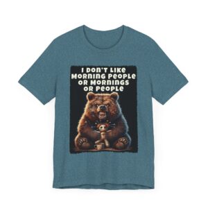 Bear Voodoo Doll Graphic Tee - I Don't Like Morning People -  Unisex T-Shirt