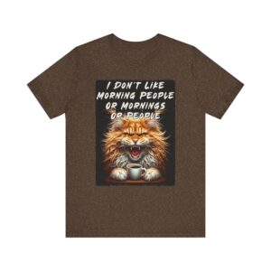 I Don't Like Morning People - Coffee Cat - Unisex T-Shirt