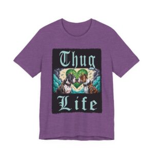 Thug Life - Heart Pit Bulls and Pot - Unisex Graphic T-Shirt