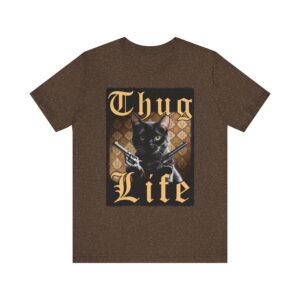 Thug Life Cat Tee - Two Guns n Tiles - Unisex T-Shirt