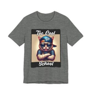Too Cool For School Cat Tee - Kitty Cat T-Shirt