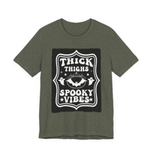 Thick Thighs Spooky Vibes - Halloween Unisex Graphic T-Shirt