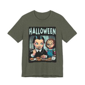 Halloween Wednesday Adams and Creepy Chucky Tee