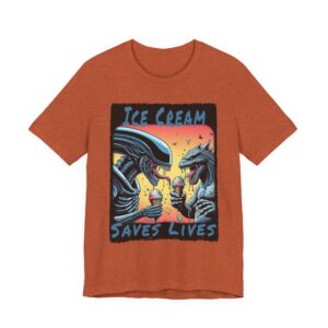 Ice Cream Saves Lives - Godzilla and Alien - Unisex Tee