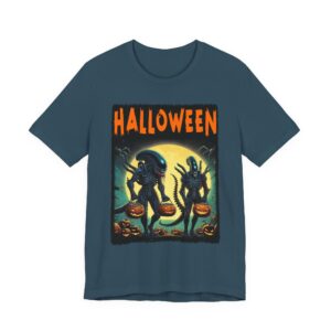 Halloween Alien with Moon T-Shirt