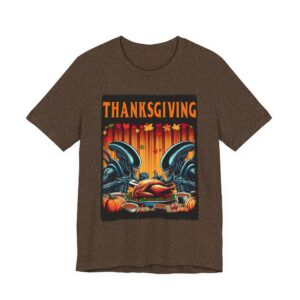 Thanksgiving Alien Feast Unisex Short Sleeve Tee