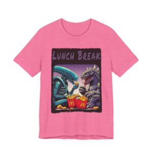 Lunch Break - Alien with Godzilla - Unisex Tee