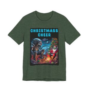 Yautja Xenomorph Hybrid Santa Christmas Tee