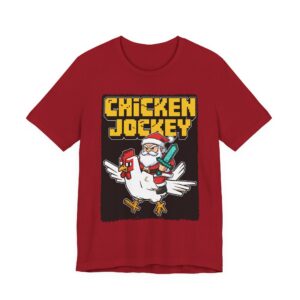 Christmas Chicken Jockey Santa - Unisex Tee