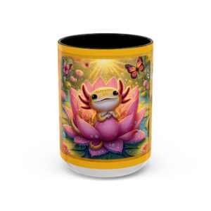 Axolotl Lotus Coffee Mug 15oz