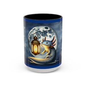 Axolotl Moon And Lantern Coffee Mug 15oz