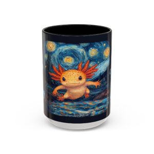 Axolotl Starry Night Coffee Mug 15oz