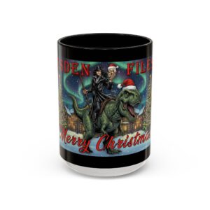 Dresden Files T-Rex Ride Christmas Coffee Mug