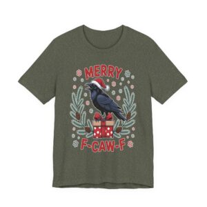 Merry F-Caw-F Crow Christmas Tee