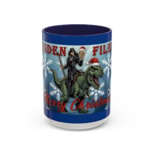 Dresden Files Christmas T-Rex Ride Coffee Mug 15oz