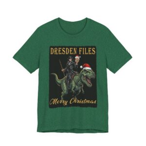 Dresden Files Merry Christmas T-Rex T‑Shirt