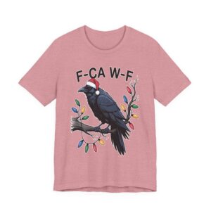 F-Caw-F Christmas Crow in Hat Unisex Tee