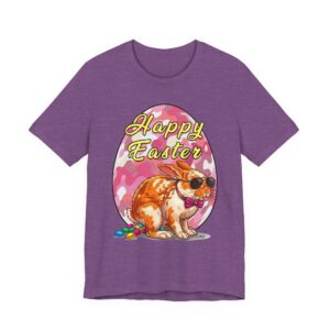 Happy Easter Bunny T-Shirt - Cute Rabbit Pooping Easter Eggs - Pink Camo