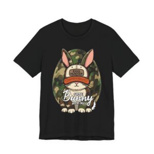 Egg Hunter Bunny Camouflage T-Shirt - Some Bunny Needs Beer
